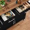 Best Choice Products 36in Large Rolling Kitchen Island Cart, 2-Door Cabinet, Outlet, Hooks, & Wheels